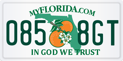FL license plate 0858GT