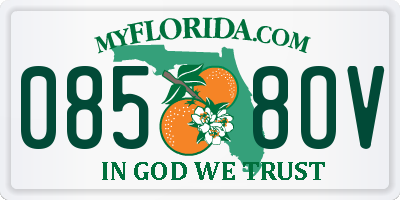 FL license plate 0858OV