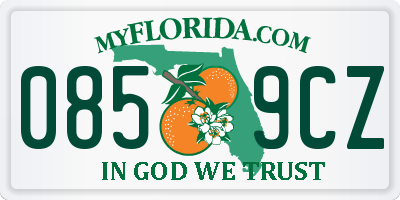 FL license plate 0859CZ