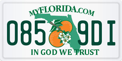 FL license plate 0859DI