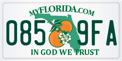FL license plate 0859FA