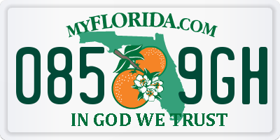 FL license plate 0859GH