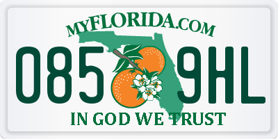 FL license plate 0859HL