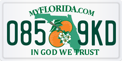 FL license plate 0859KD