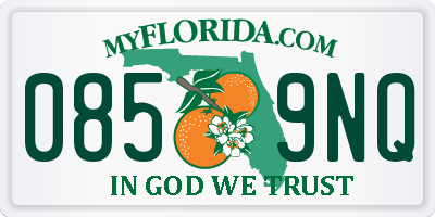 FL license plate 0859NQ