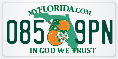 FL license plate 0859PN