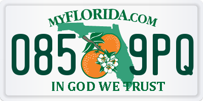 FL license plate 0859PQ