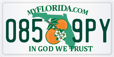 FL license plate 0859PY