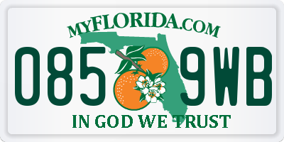 FL license plate 0859WB