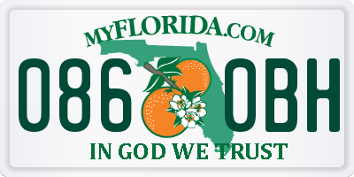 FL license plate 0860BH