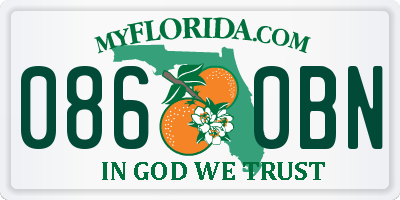 FL license plate 0860BN