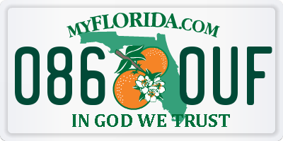 FL license plate 0860UF