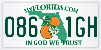 FL license plate 0861GH