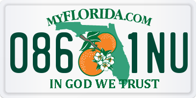 FL license plate 0861NU