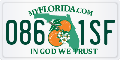 FL license plate 0861SF