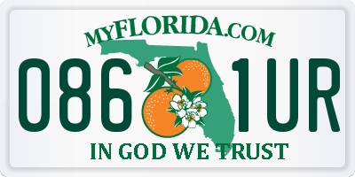 FL license plate 0861UR