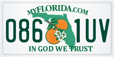 FL license plate 0861UV