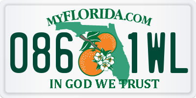 FL license plate 0861WL