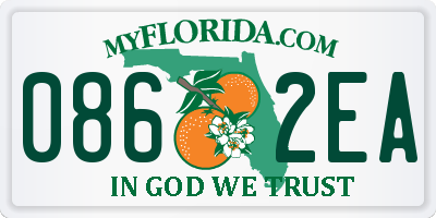 FL license plate 0862EA