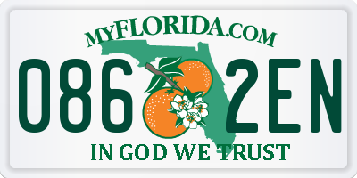 FL license plate 0862EN