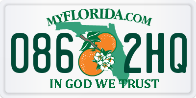 FL license plate 0862HQ