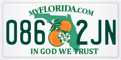 FL license plate 0862JN
