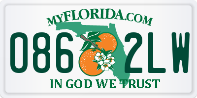 FL license plate 0862LW