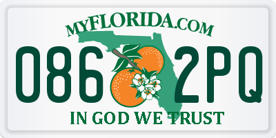 FL license plate 0862PQ