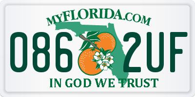 FL license plate 0862UF