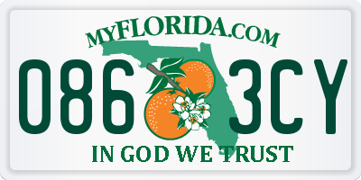 FL license plate 0863CY