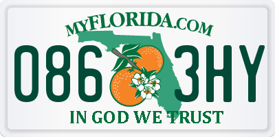 FL license plate 0863HY