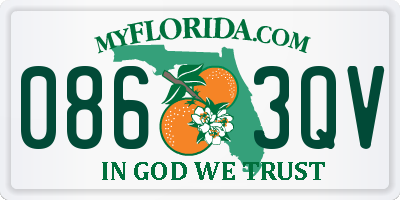 FL license plate 0863QV
