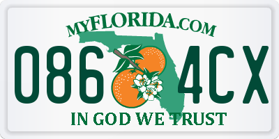 FL license plate 0864CX