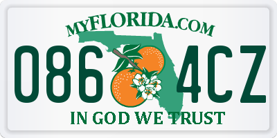 FL license plate 0864CZ