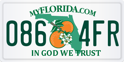 FL license plate 0864FR