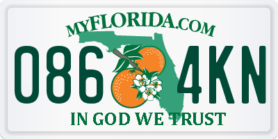 FL license plate 0864KN