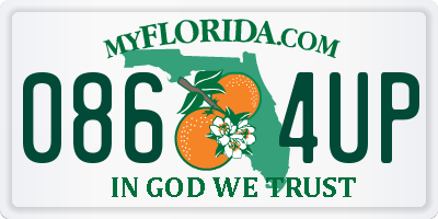 FL license plate 0864UP