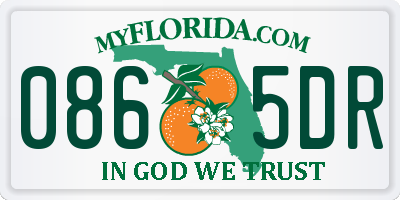 FL license plate 0865DR