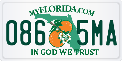 FL license plate 0865MA