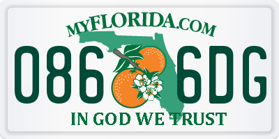 FL license plate 0866DG