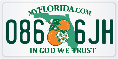 FL license plate 0866JH