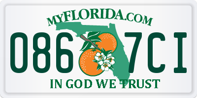 FL license plate 0867CI