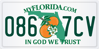 FL license plate 0867CV
