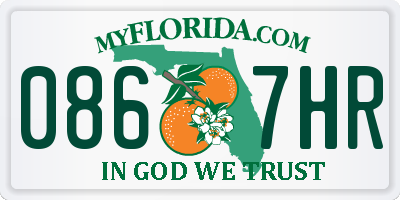FL license plate 0867HR