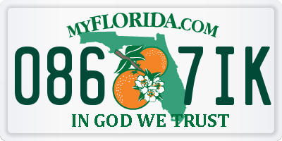FL license plate 0867IK