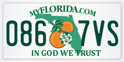 FL license plate 0867VS