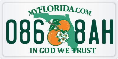 FL license plate 0868AH