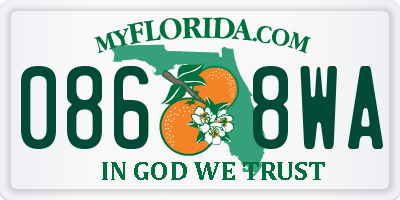 FL license plate 0868WA