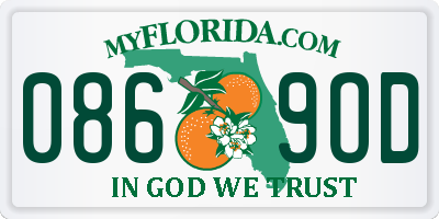 FL license plate 0869OD