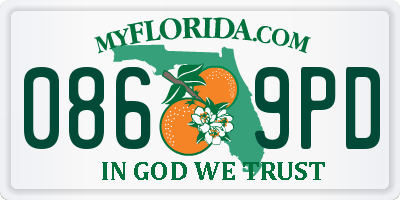 FL license plate 0869PD